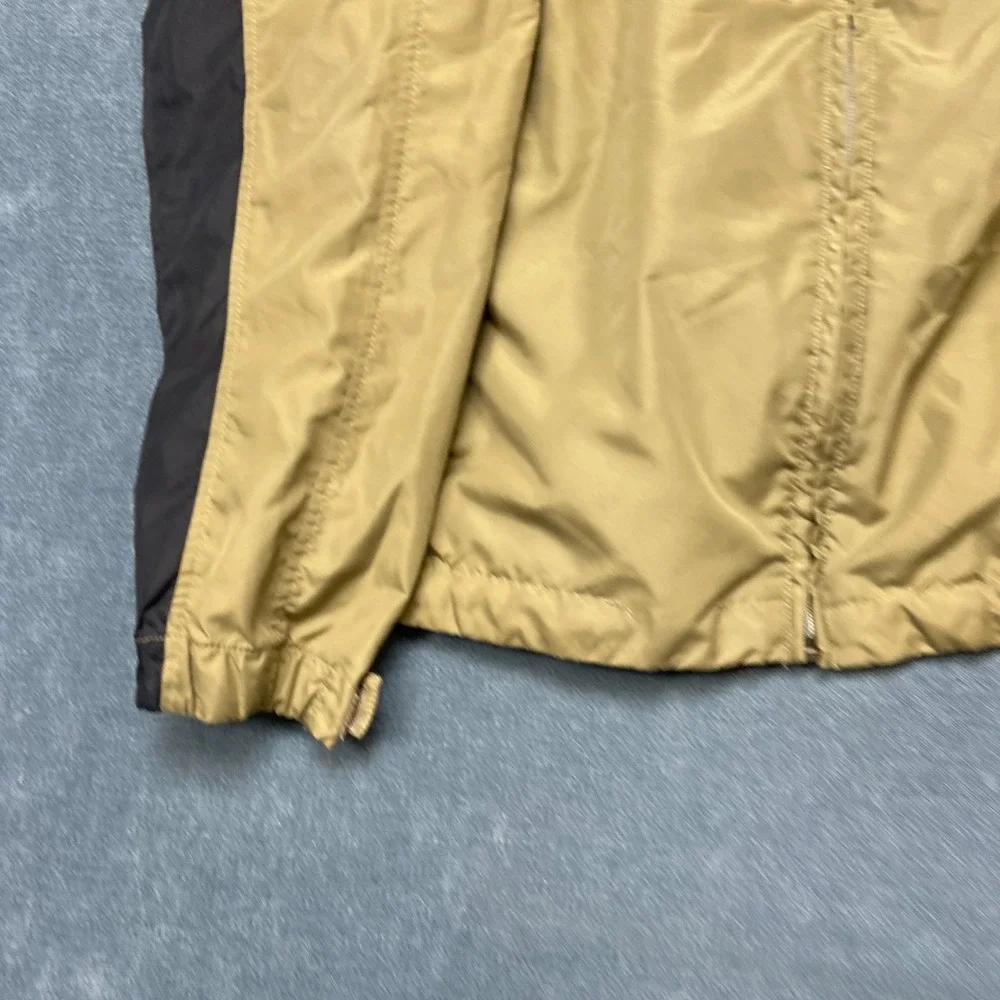 Nike Windbreaker Jacket Mens Medium Beige Athletic Sport Lightweight Full Zip